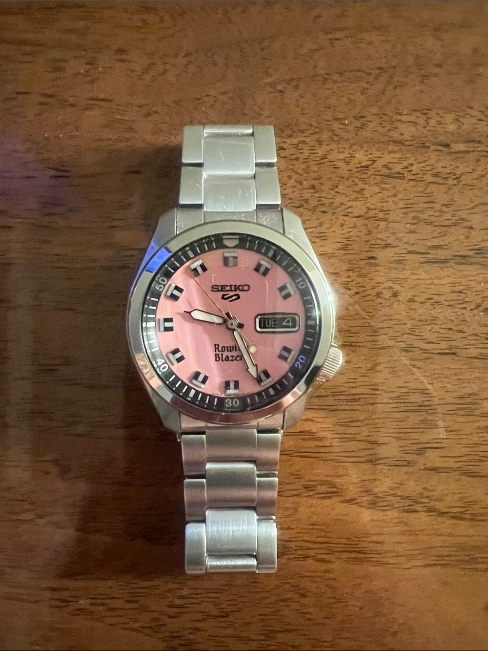 Seiko Pink Rowing Blazers Stainless Steel Bracelet Watch 2023